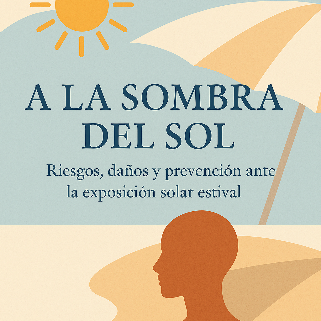 Imagen del libro "A la sombra del sol" de Asoenfermería, con portada que muestra texto y diseño en tonos cálidos.